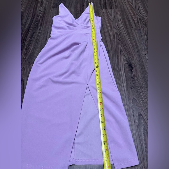 Solid Split Thigh Bridesmaid Dress - Picture 7 of 7